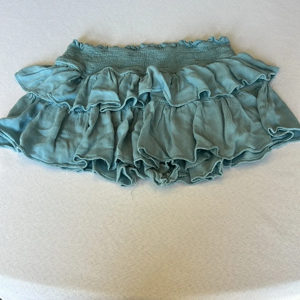 Mustard Seed Ruffled Teal‎ Skirt - Picture 4 of 8